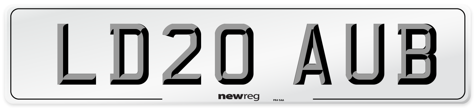 LD20 AUB Number Plate from New Reg